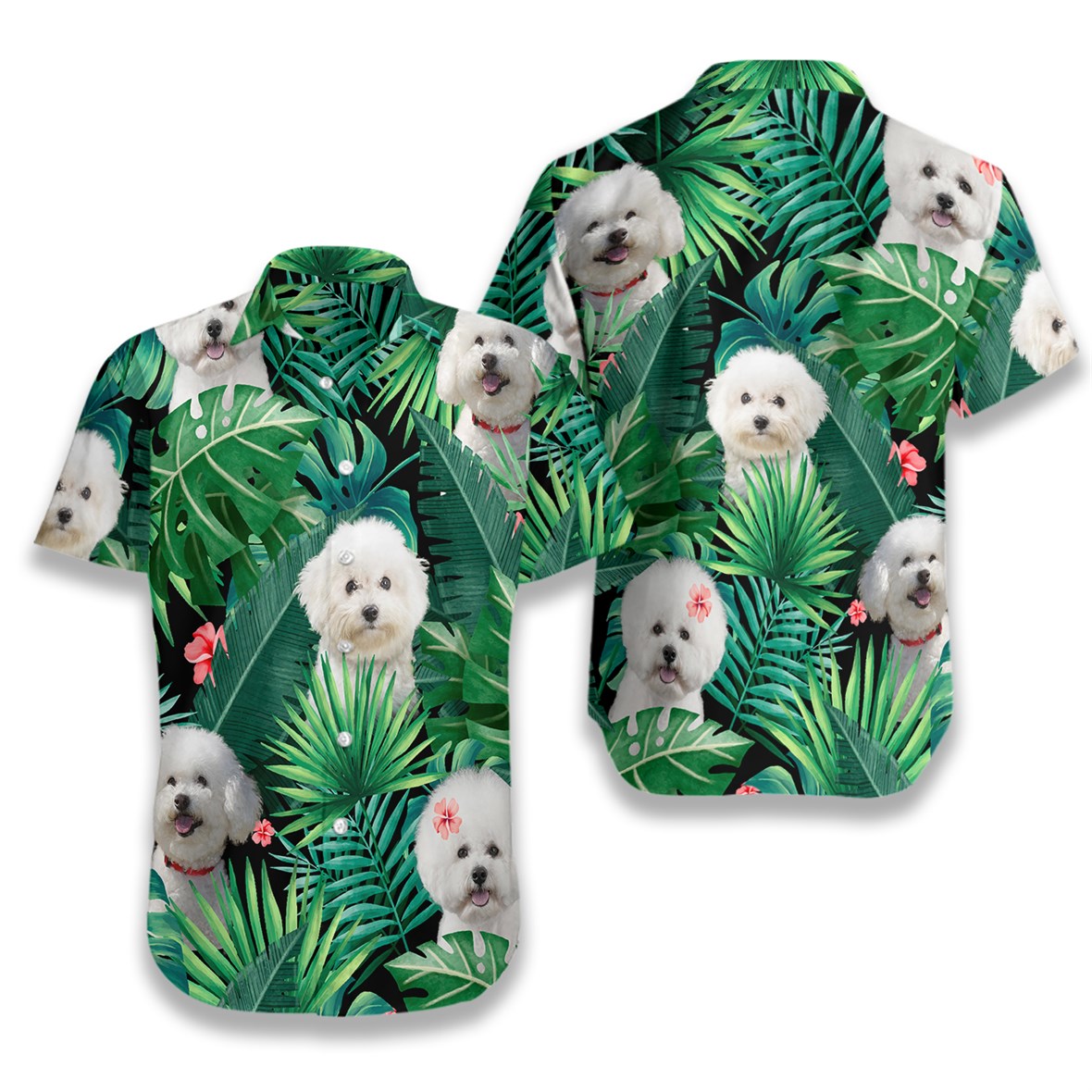 Tropical Bichon Frise EZ03 0407 Hawaiian Shirt - Hyperfavor