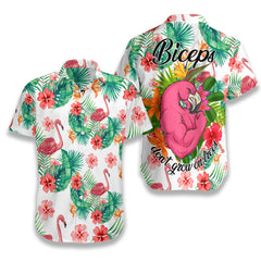 Tropical Workout Flamingo Biceps Don't Grow On Trees EZ20 2708 Hawaiian Shirt - Hyperfavor