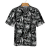 Unique Skull Day Of The Dead Hawaiian Shirt, Black And White Mexican Skull Shirt, Best Day Of The Dead Gift - Hyperfavor