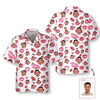 Valentine Kisses Custom Hawaiian Shirt, Valentine's Day Shirt For Couples, Personalized Valentine Gift - Hyperfavor