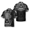 Viking God Odin Hawaiian Shirt, Black And White Viking Odin Norse Mythology Shirt - Hyperfavor