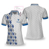 Wolfgang Capital Argyle Pattern With Golf Ball On Tee Custom Shortsleeve Women Polo Shirt - Hyperfavor