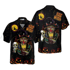 I'm A Bad Witch Cat Hawaiian Shirt - Hyperfavor