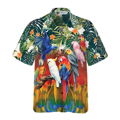 Tropical Parrot Birds Hawaiian Shirt - Hyperfavor