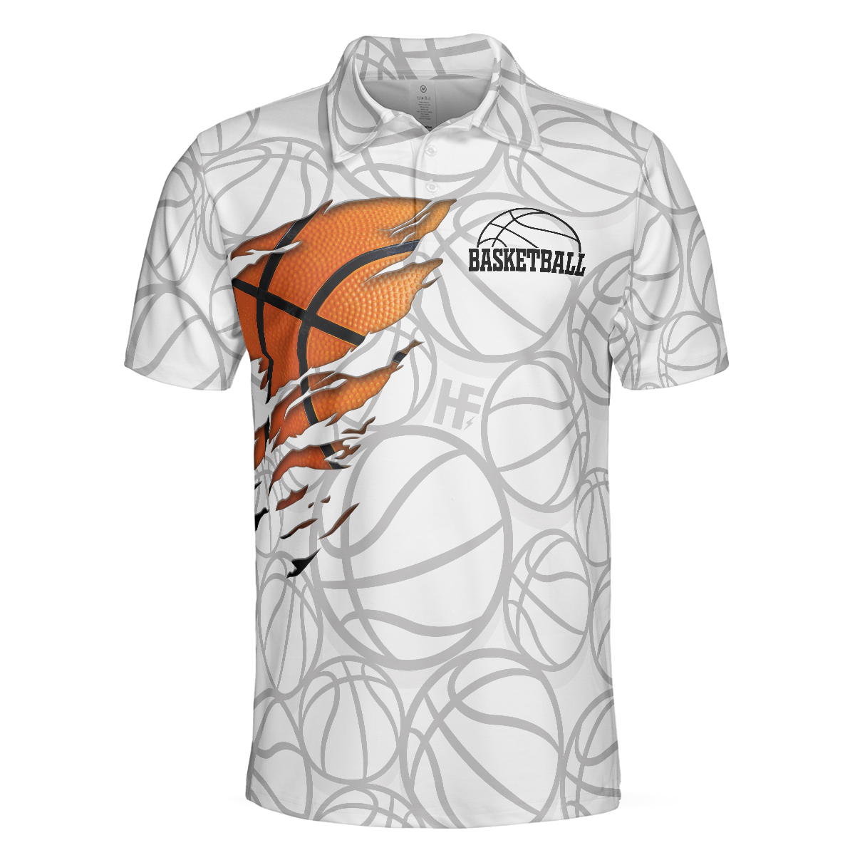 Basketball Player Polo Shirt, White Basketball Polo Shirt Design, Best Basketball Shirt For Basketball Players - Hyperfavor