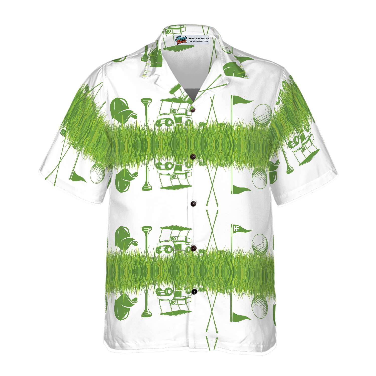 Golf Icon Seamless Pattern Hawaiian Shirt - Hyperfavor