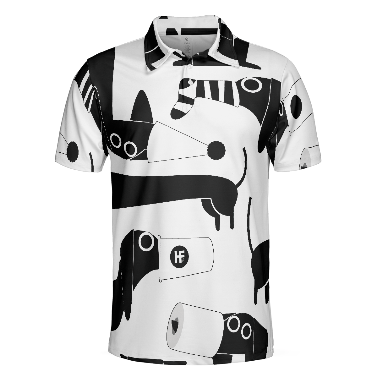 All My Dog Dachshund Polo Shirt, Black And White Dog Lover Polo Shirt, Funny Dachshund Shirt For Men - Hyperfavor