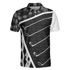 Life Is Full Of Important Choices Golf Polo Shirt, Black And White Skull Golf Shirt For Men - Hyperfavor