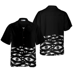 Seamless Eyes Goth Hawaiian Shirt - Hyperfavor