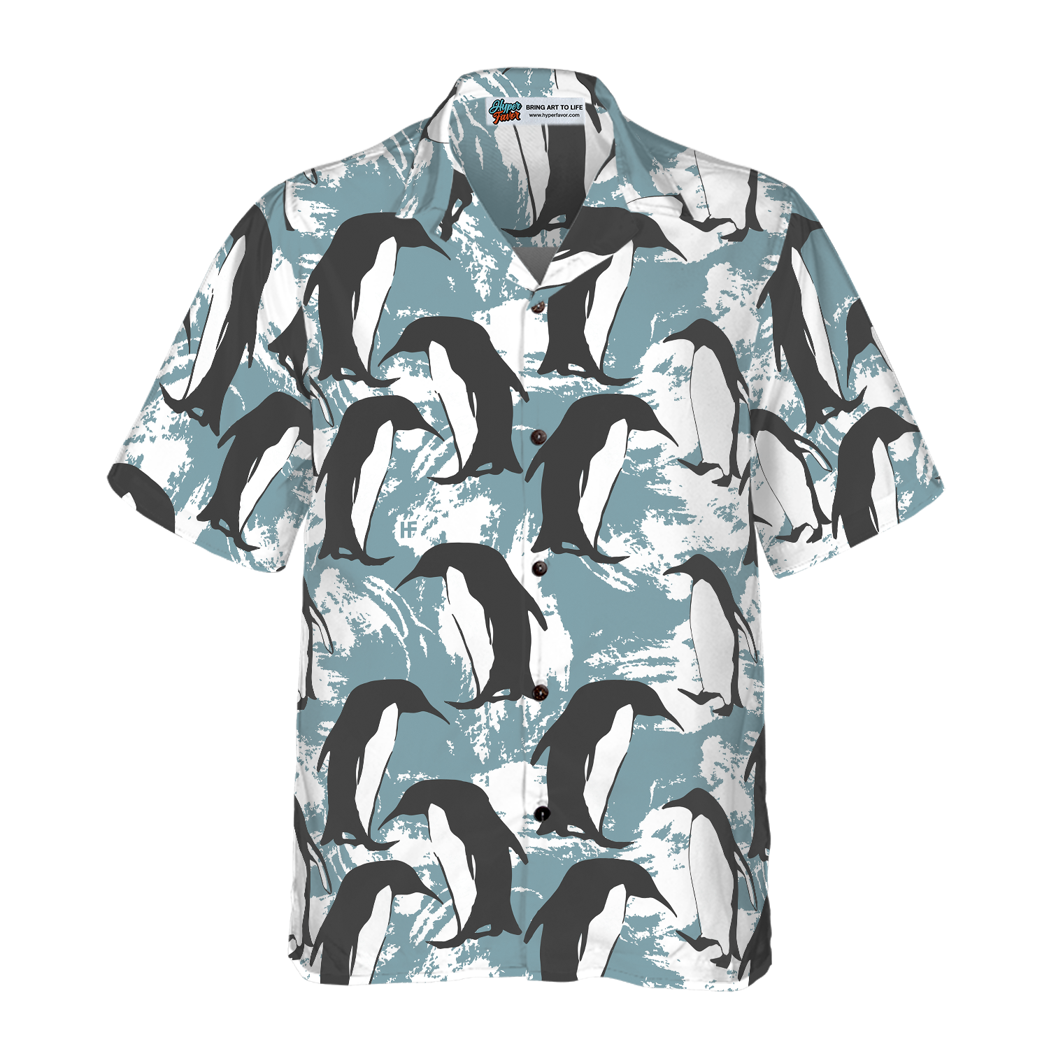 Penguin Seamless Pattern Shirt For Men Hawaiian Shirt - Hyperfavor