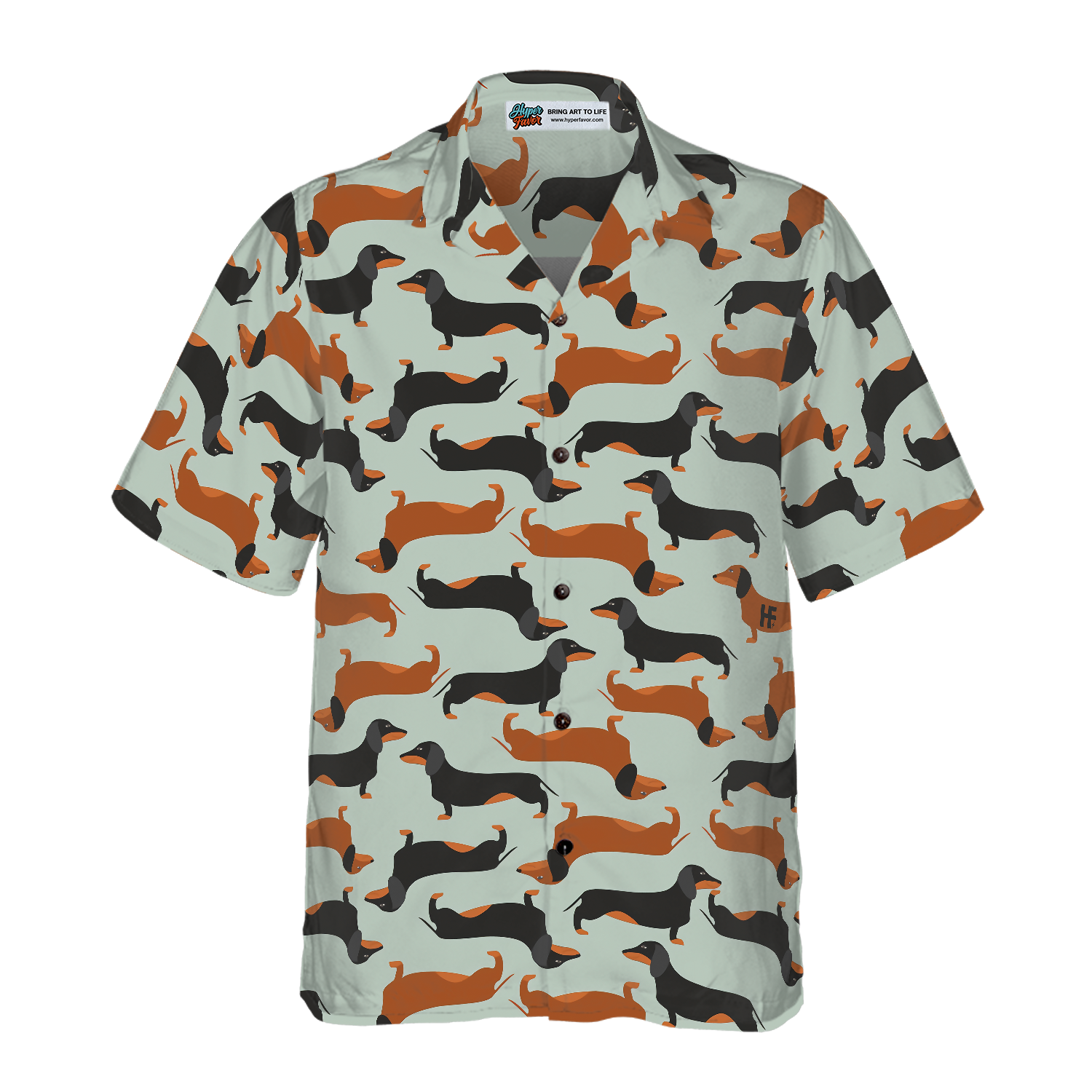 Tiny Dachshund Cute Dog Pattern Hawaiian Shirt - Hyperfavor