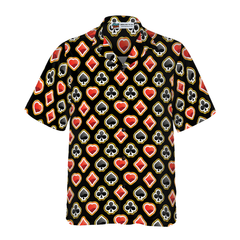 Casino Poker Black Background Hawaiian Shirt - Hyperfavor