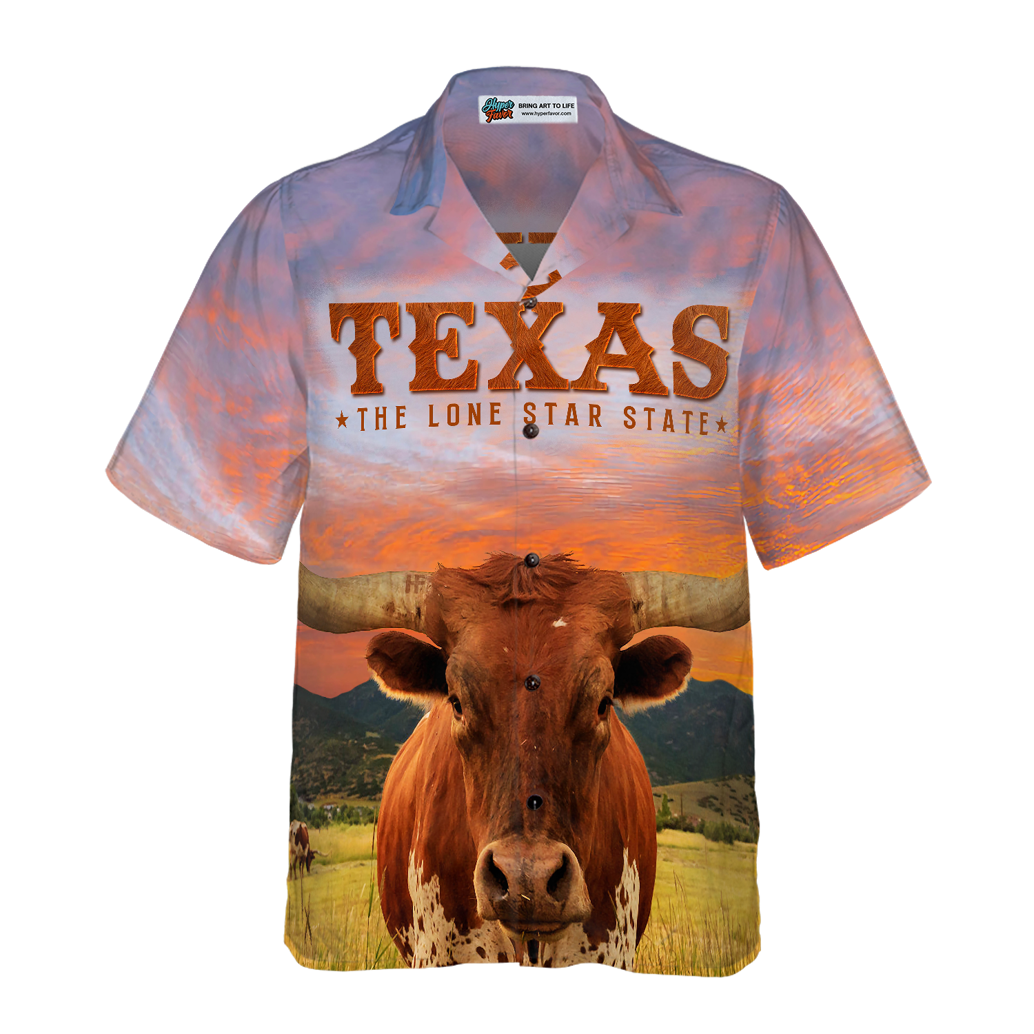 Texas Longhorn Bull Hawaiian Shirt, Unique Texas Shirt For Texas Lovers - Hyperfavor