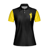 Definition Of Golf Girl Golf Short Sleeve Women Polo Shirt, Black And Yellow Golf Shirt For Ladies - Hyperfavor