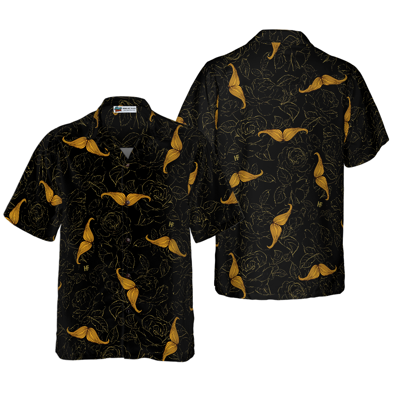 Rose Mustache Hawaiian Shirt - Hyperfavor