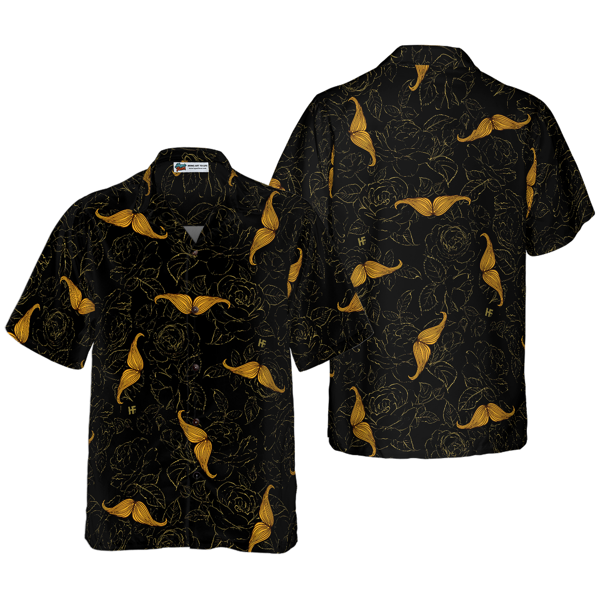 Rose Mustache Hawaiian Shirt - Hyperfavor