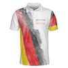 German Flag Special Golf Pattern Polo Shirt, Waterbrush Polo Shirt, Best Golf Shirt For Men - Hyperfavor