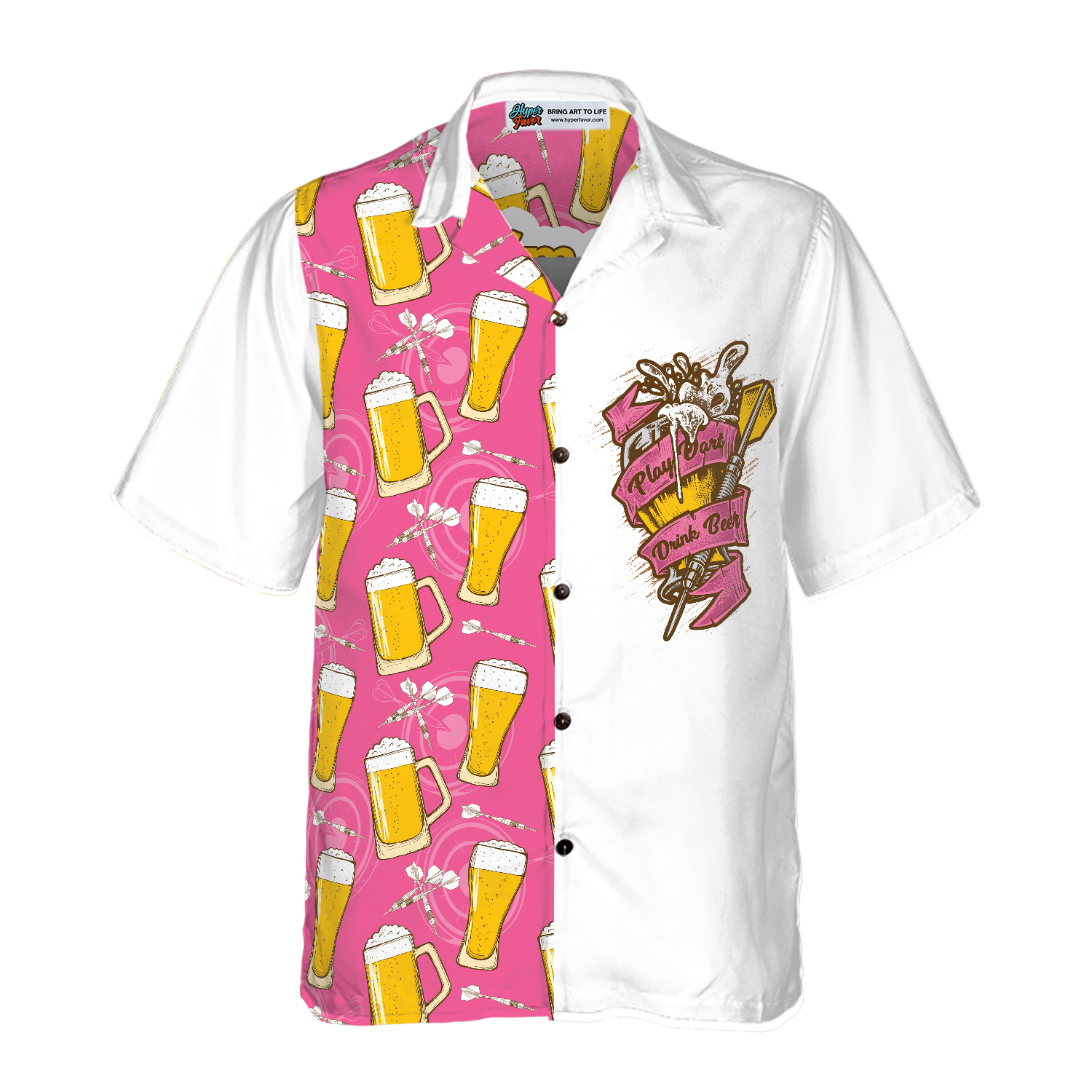 I'm A Darts And Beer Kinda Girl Hawaiian Shirt - Hyperfavor