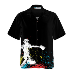 Catcher Silhouette Baseball Hawaiian Shirt - Hyperfavor