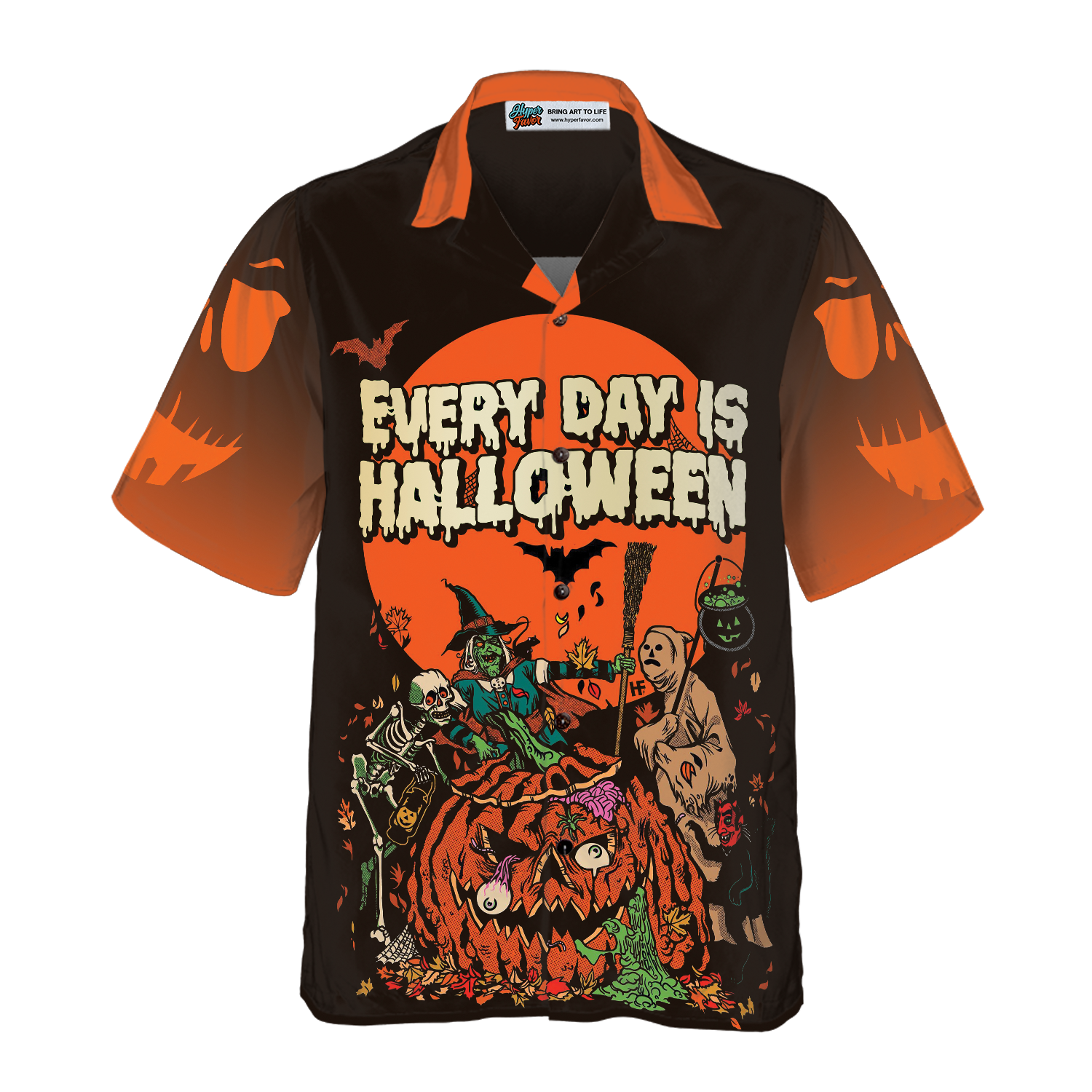 Everyday Is Halloween Shirt For Men Hawaiian Shirt - Hyperfavor