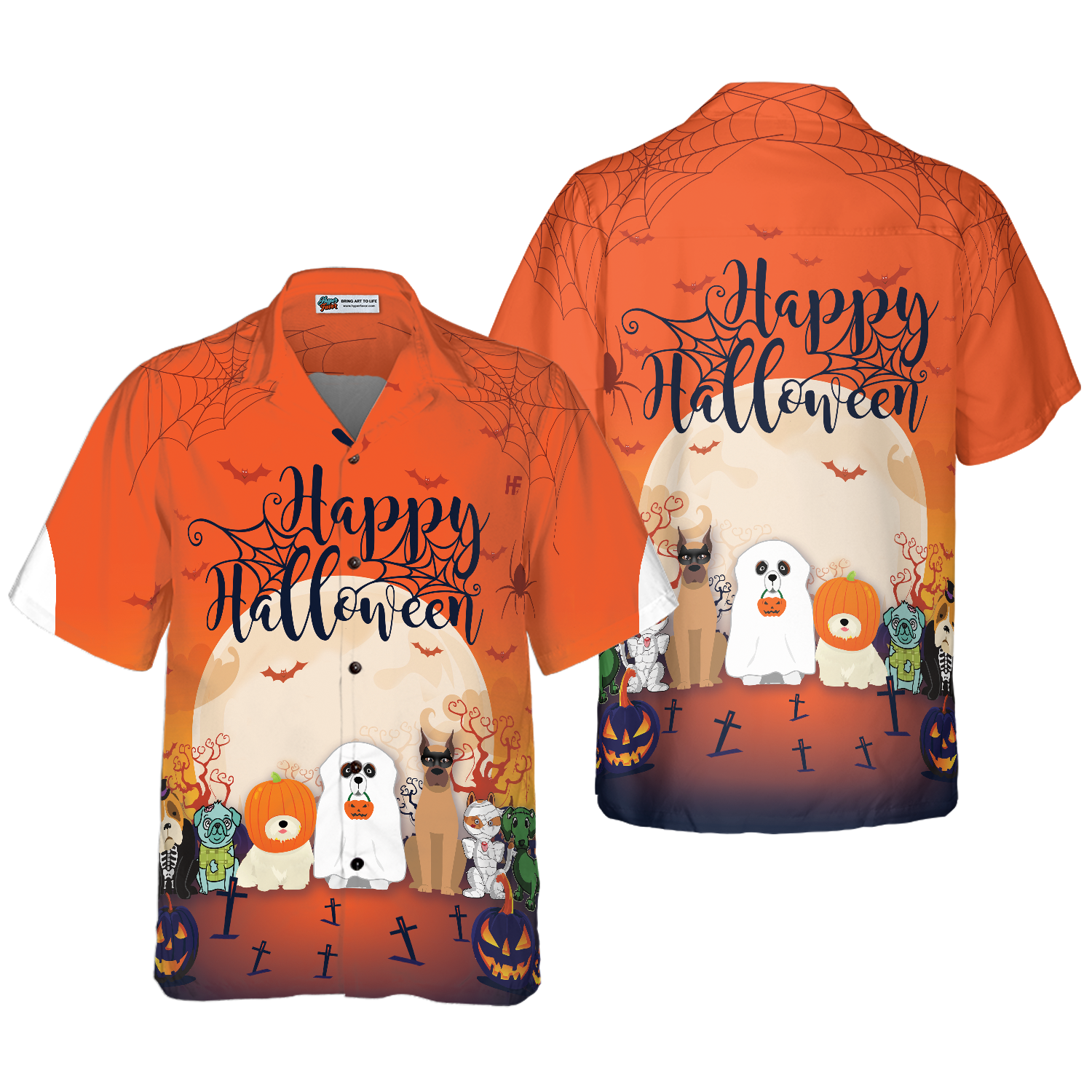 Horror Characters Dogs Halloween Hawaiian Shirt, Unique Halloween Shirt For Men And Women - Hyperfavor