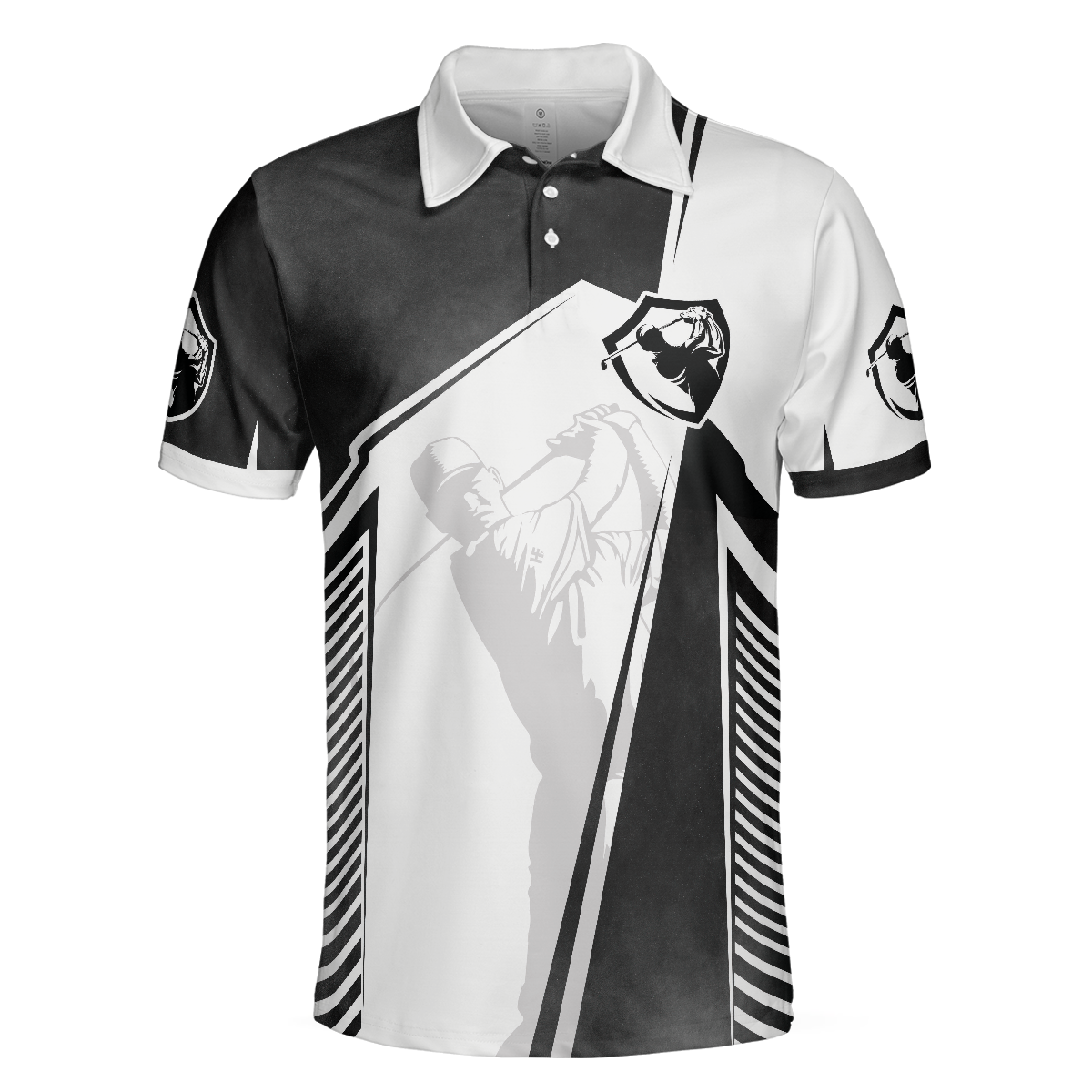 Golf Saved Me From Being A Pornstar Polo Shirt, Black And White Polo Shirt, Funny Golf Shirt For Men - Hyperfavor