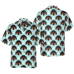 Little Dachshund Puppy Head Hawaiian Shirt - Hyperfavor