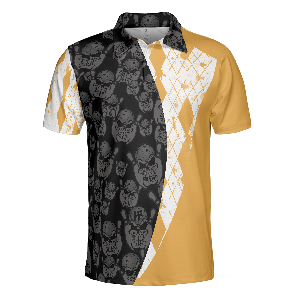 Bowling Dad Like A Normal Dad But Cooler Polo Shirt, Argyle Pattern Bowling Polo Shirt For Bowler Dad - Hyperfavor