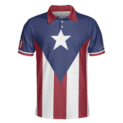 Puerto Rico Flag All Over Print Polo Shirt, Patriotic Puerto Rican Toad Coquí Shirt - Hyperfavor