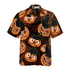 Black Cats Are Awesome For Halloween Hawaiian Shirt - Hyperfavor