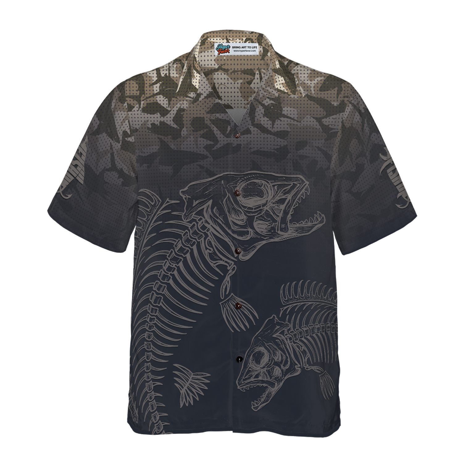 Fish Reaper Fish Skeleton Fishing Hawaiian Shirt - Hyperfavor