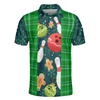 Christmas Bowling with Flannel Plaid Pattern Mens Polo Shirts - Hyperfavor