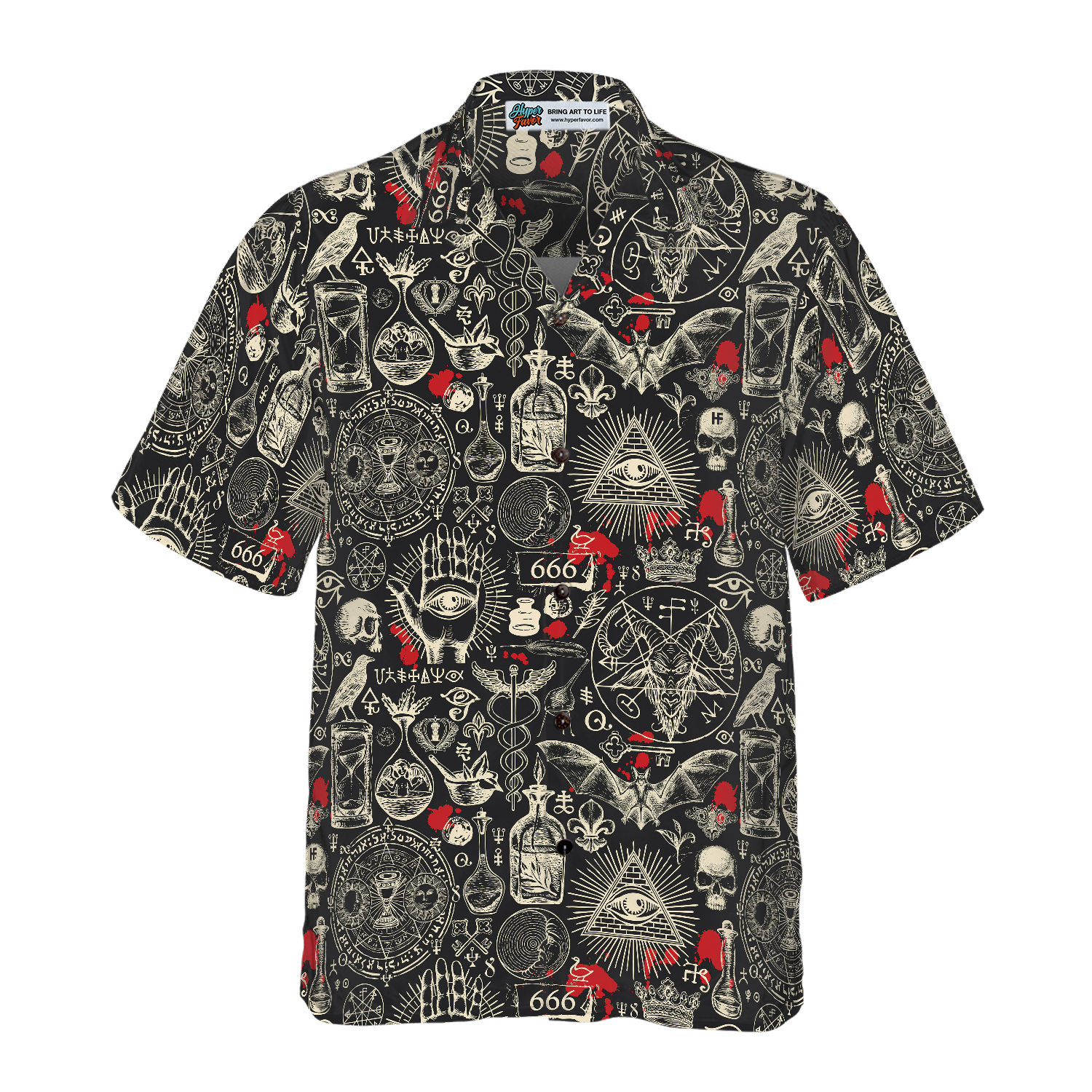 Black Demons For Scary Halloween Hawaiian Shirt - Hyperfavor