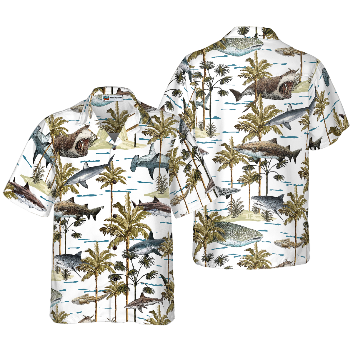 Shark Collection Hawaiian Shirt - Hyperfavor