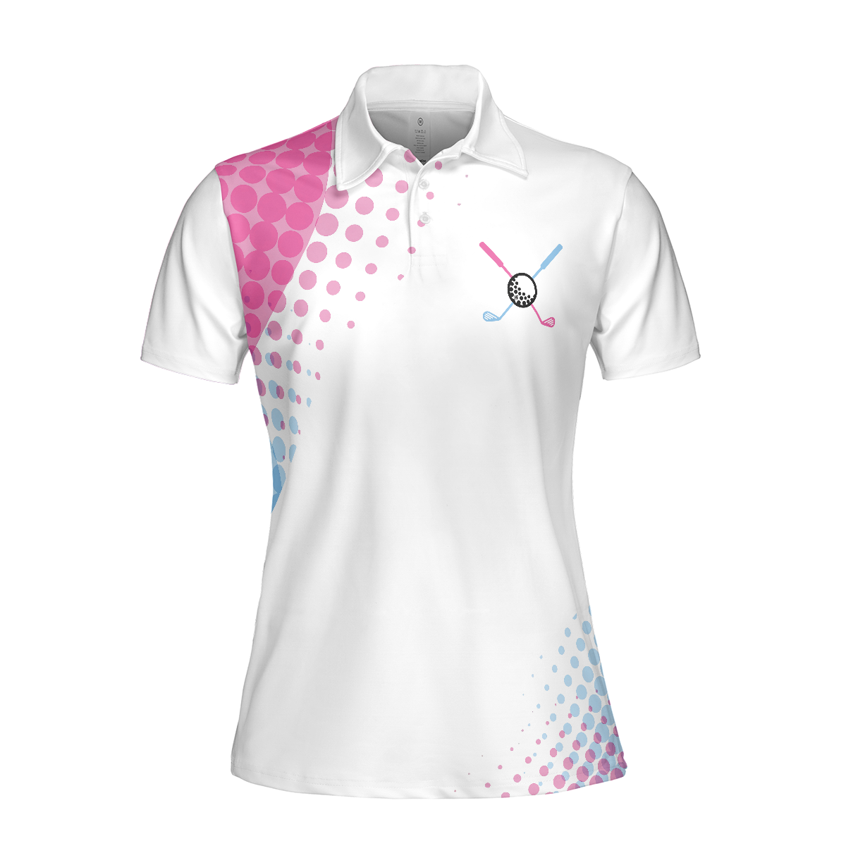 No Matter If Pink Or Blue This Putter Is For Me Golf Short Sleeve Women Polo Shirt - Hyperfavor