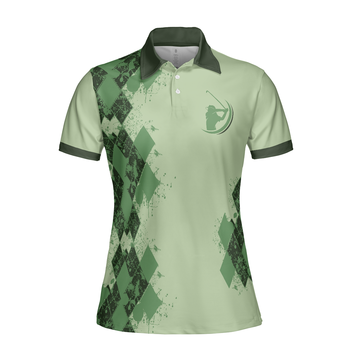 Golf I Know I Play Like A Girl Green Short Sleeve Women Polo Shirt, Argyle Pattern Golf Shirt For Ladies, Unique Female Golf Gift - Hyperfavor