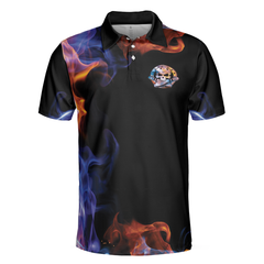 There Is No Crying In Bowling Just Lots Of Swearing Bowling Polo Shirt, Cool Flame Pattern Bowling Shirt Design - Hyperfavor