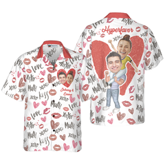 Piggy-back Couple Scupidity Love Custom Hawaiian Shirt - Hyperfavor