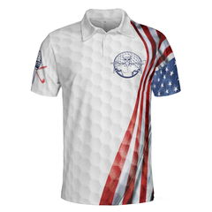 The Day I Stop Golfing Polo Shirt, Golf Pattern Skeleton Golfer American Flag Polo Shirt, Best Golf Shirt For Men - Hyperfavor