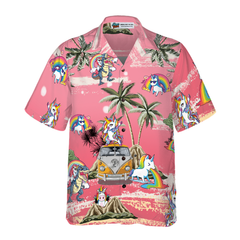 Baby Unicorn Summer Time V2 Unicorn Hawaiian Shirt, Stylish Unicorn Shirts for Men And Women - Hyperfavor