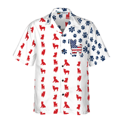 Yorkie American Flag Hawaiian Shirt - Hyperfavor