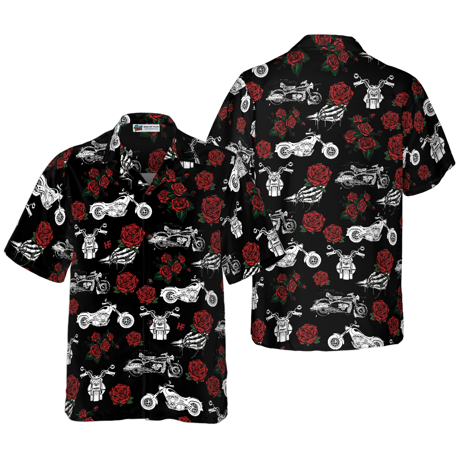 Live Love Motorbike Hawaiian Shirt - Hyperfavor