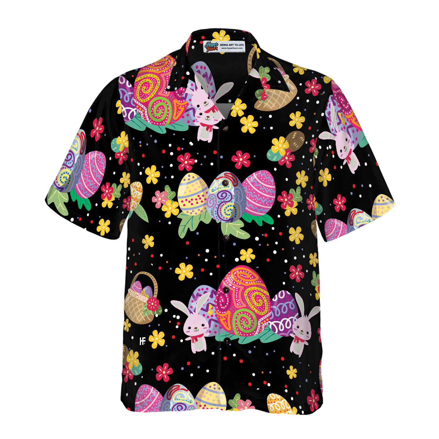 Flower Bunny Easter Hawaiian Shirt - Hyperfavor