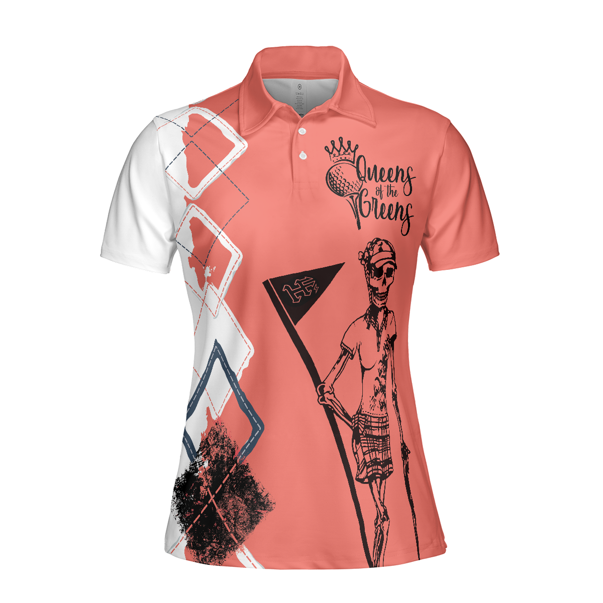 Queens Of The Greens Golf Female Golfer Short Sleeve Women Polo Shirt - Hyperfavor