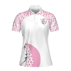 Empowered Women Empower Women Golf Pink Short Sleeve Women Polo Shirt, Golf Shirt For Ladies, Unique Female Golf Gift - Hyperfavor