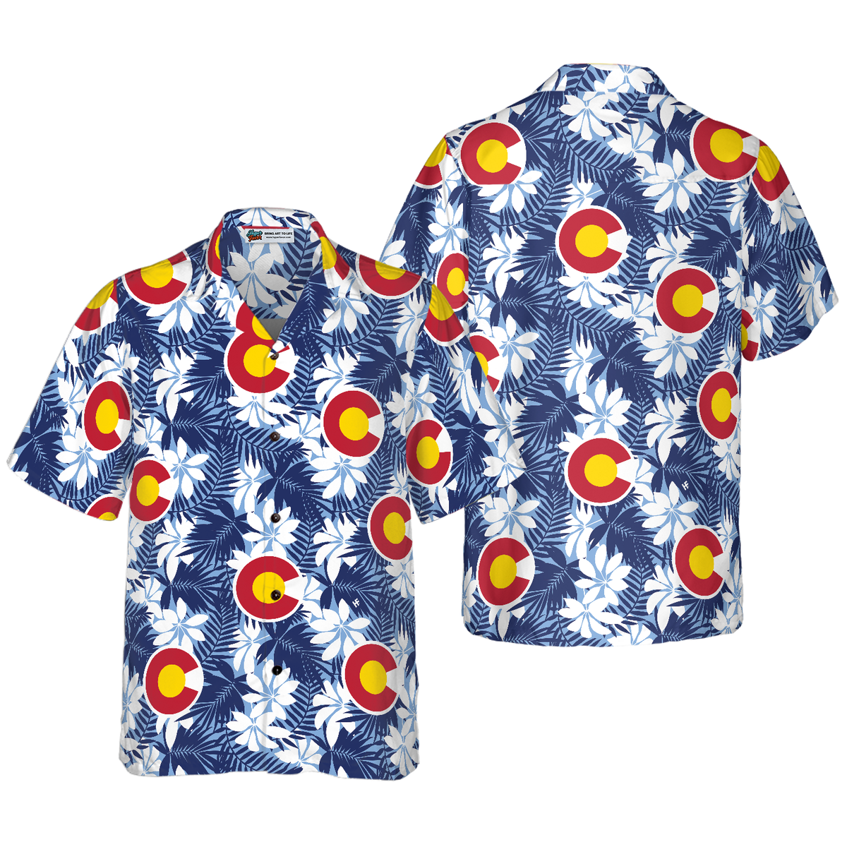 Colorado Flag Seamless Pattern USA Hawaiian Shirt - Hyperfavor