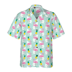 Tropical Pineapple Flamingo Shirt For Men Hawaiian Shirt - Hyperfavor