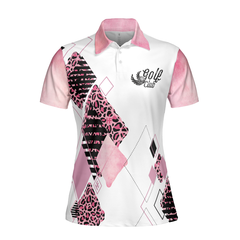 Looks Like A Beauty Drives Like A Beast Golf Short Sleeve Women Polo Shirt, Leopard Pattern Golf Shirt For Ladies - Hyperfavor