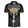 I Am The Engine Cycling Polo Shirt, Skeleton Cyclist Polo Shirt, Best Cycling Shirt For Men - Hyperfavor