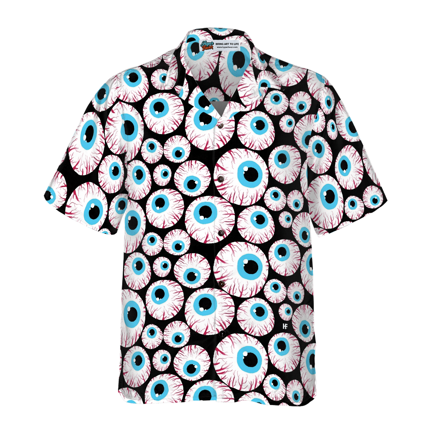 Halloween Creepy Eyeballs Hawaiian Shirt - Hyperfavor